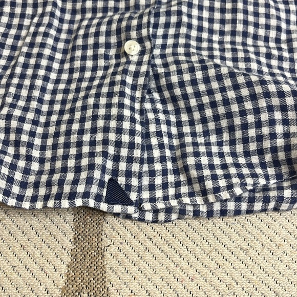 UnTuckIT long sleeve button down shirt grenoille navy - Picture 6 of 13